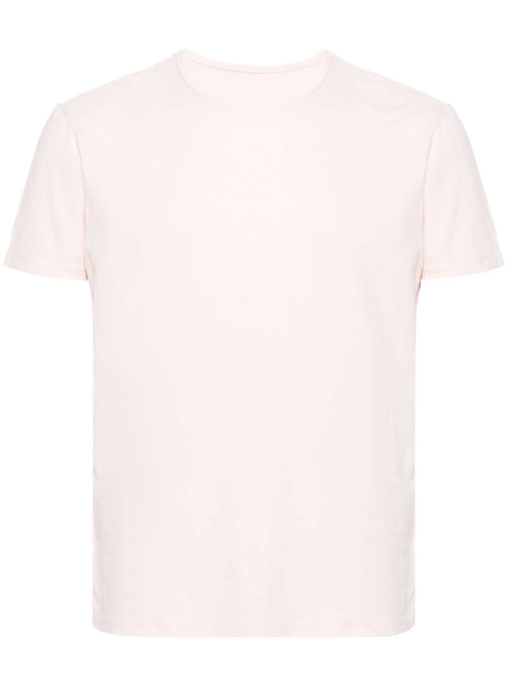 Majestic Crew-neck Organic Cotton T-shirt In Pink