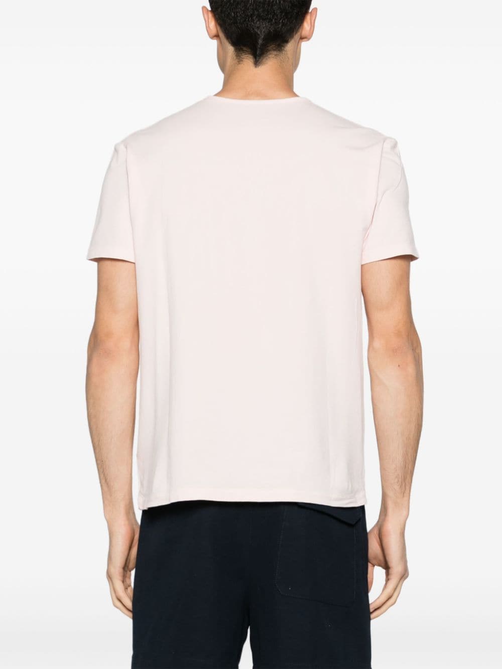 Shop Majestic Crew-neck Organic Cotton T-shirt In Pink