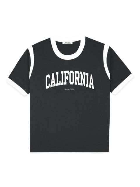 Sporty & Rich California-print cotton T-shirt