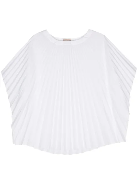 Blanca Vita plissé half-sleeved blouse