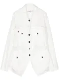 Rundholz ruffled cotton-silk jacket - White