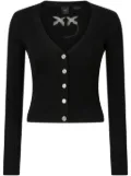 PINKO logo cardigan - Black