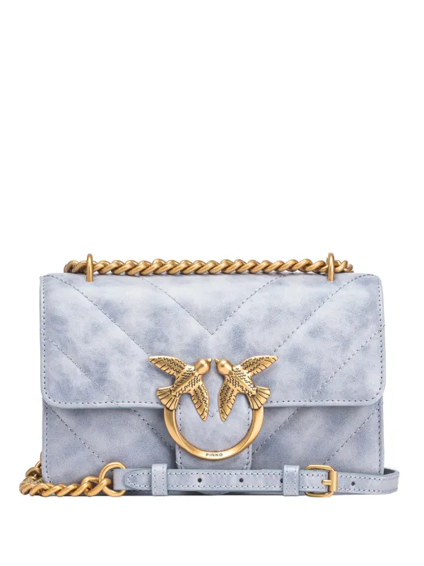 PINKO Love One tie-dye Leather Mini Bag Blue FARFETCH TH