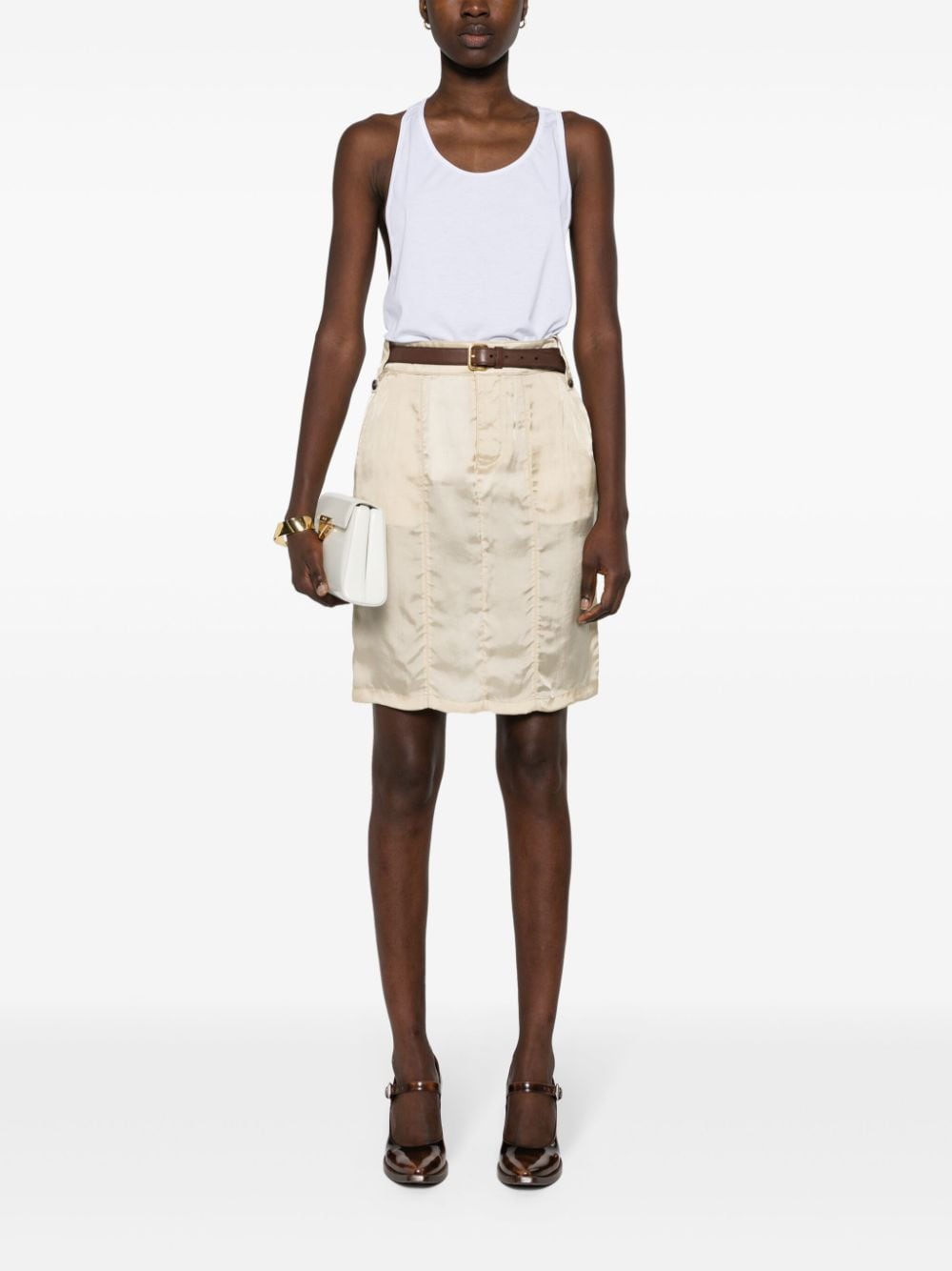 Image 2 of Saint Laurent satin pencil skirt