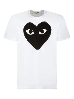 Comme Des Garçons Play ロゴスタッズ Tシャツ | ホワイト | FARFETCH JP