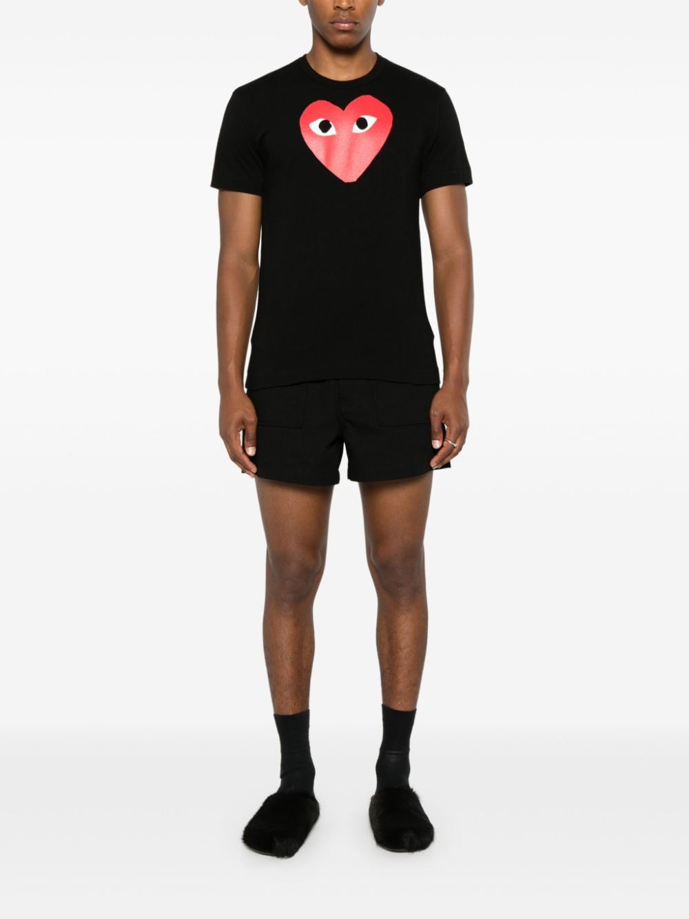 Comme Des Garçons T-shirt met print - Zwart