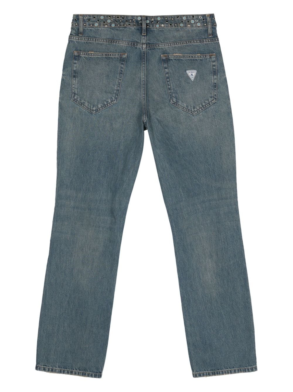 GUESS USA studded straight-leg jeans - Blauw