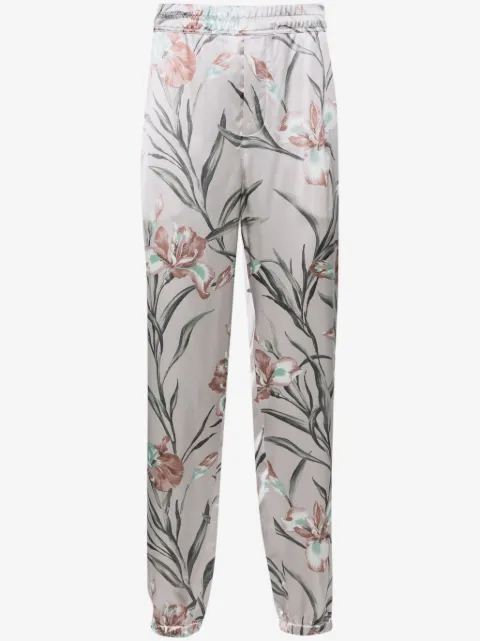 Saint Laurent floral-print tapered trousers
