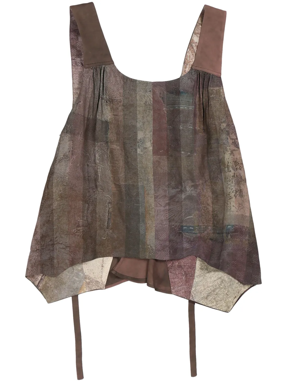 Ziggy Chen Collaged graphic-print top | Green | Image 1