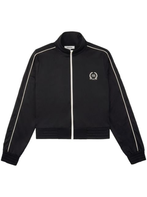 Sporty & Rich logo-embroidered track jacket