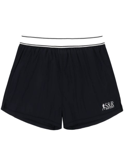 Sporty & Rich logo print runner shorts