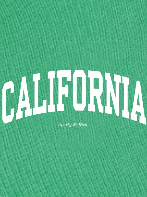 Sporty & Rich California-print Cotton T-shirt | Green | FARFETCH