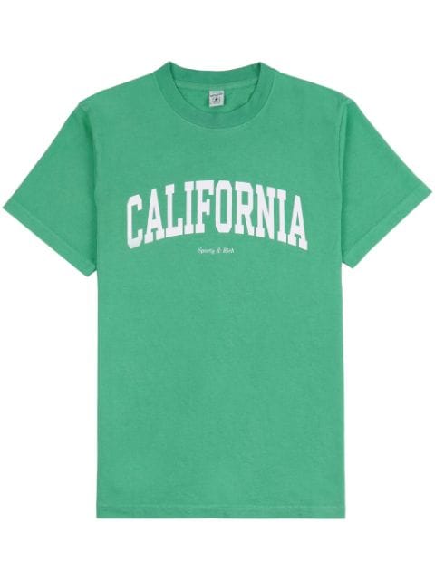 Sporty & Rich California-print cotton T-shirt