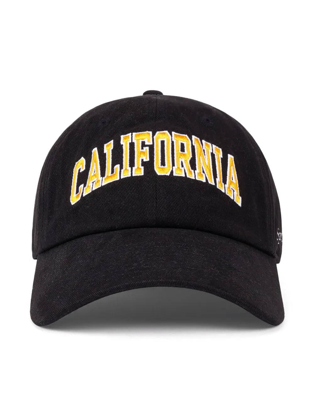 Shop Sporty And Rich California Logo-embroidered Cap In Black