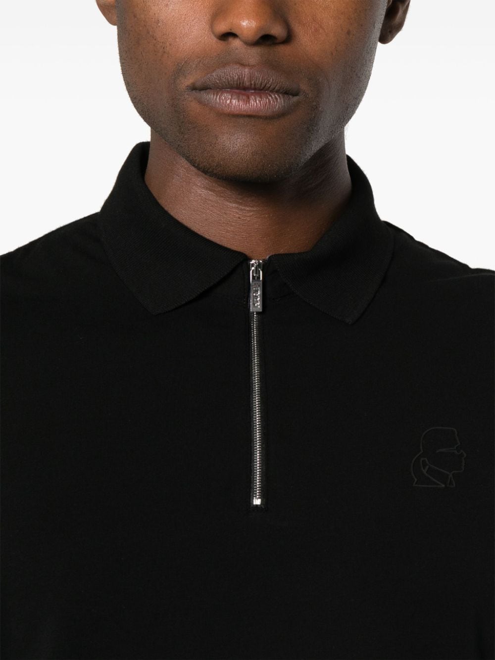 Karl Lagerfeld Poloshirt met patroon Zwart