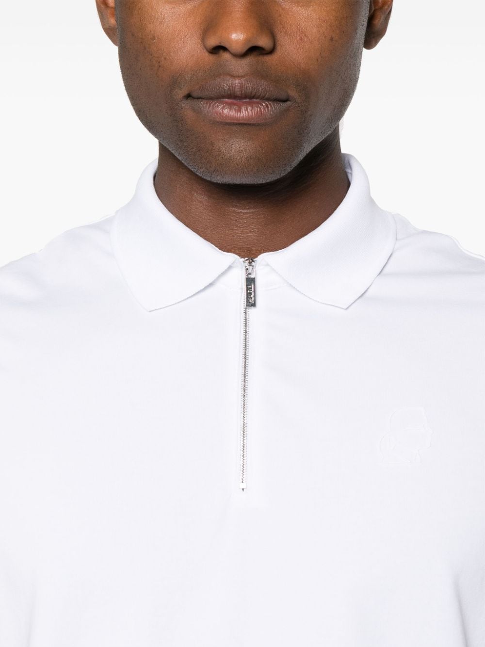 Karl Lagerfeld Poloshirt met patroon Wit