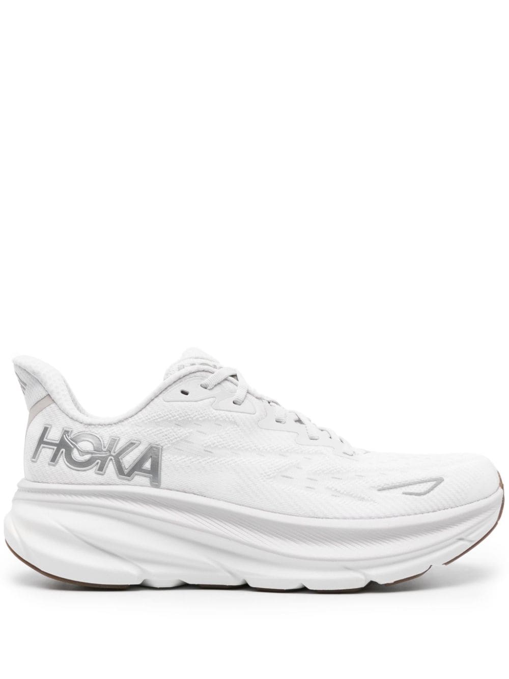 Hoka Clifton 9 Lace-up Sneakers In White