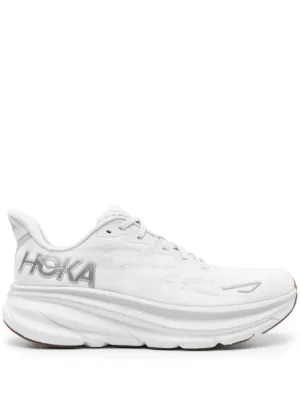 HOKA Bondi 8 logo-print lace-up Sneakers | White | FARFETCH