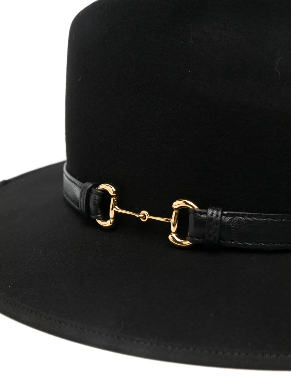 Gucci Horsebit-detailed Fedora Hat | Black | FARFETCH