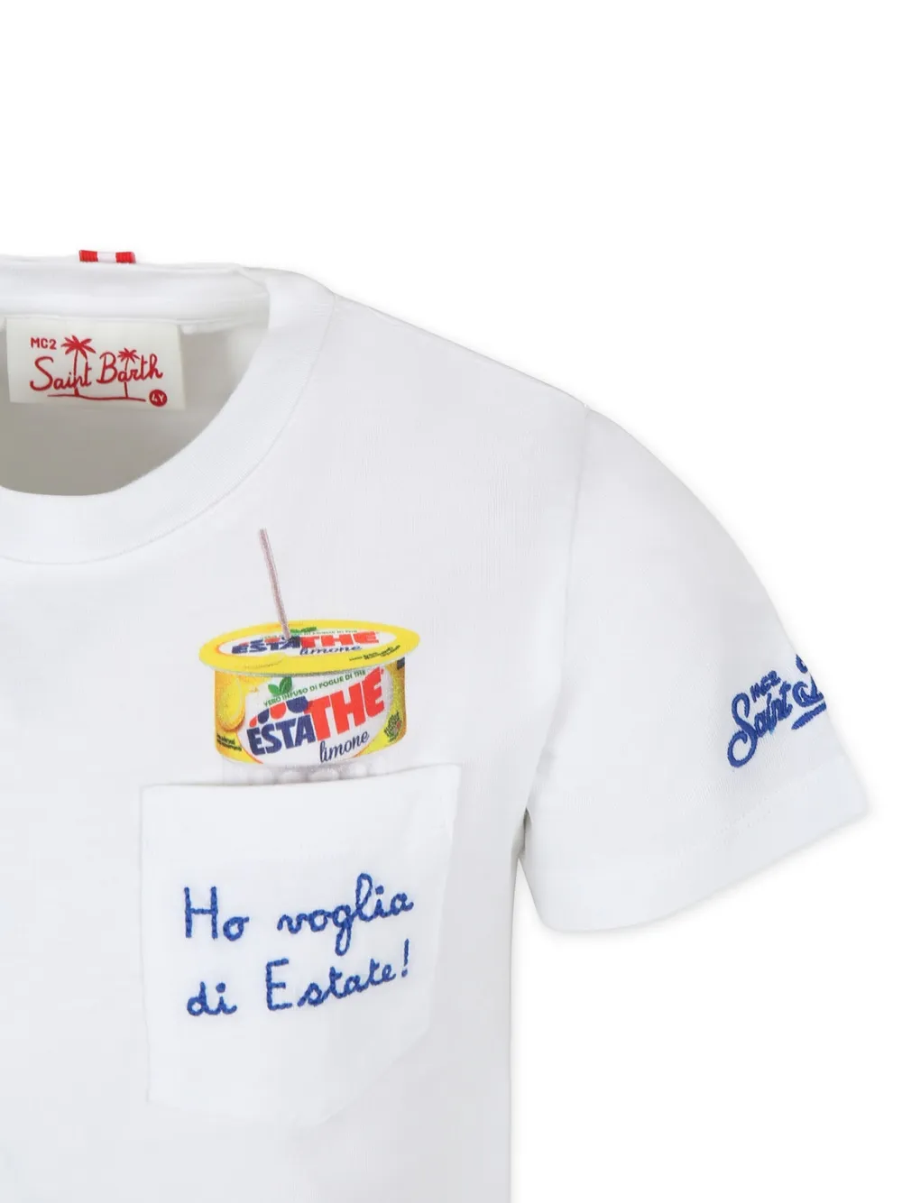 MC2 Saint Barth Kids T-shirt met print Wit