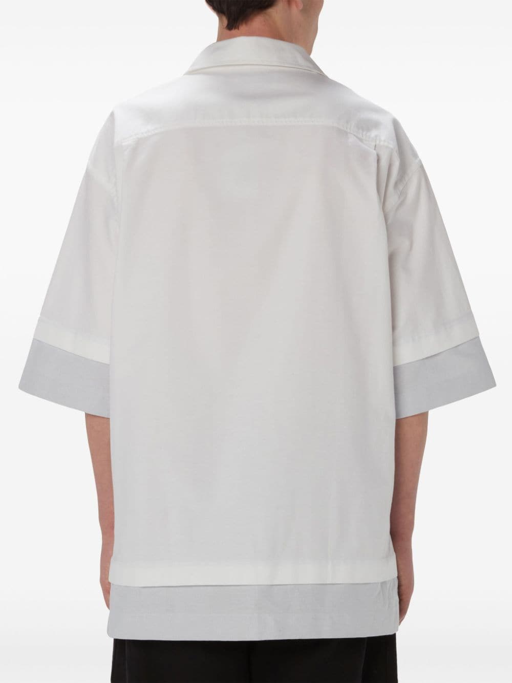 Shop Jw Anderson Layered Cotton Shirt In White