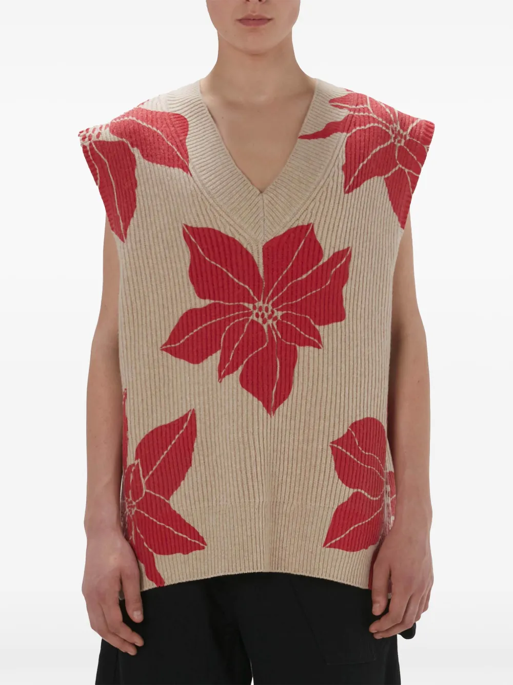 JW Anderson floral-print sleeveless jumper Men