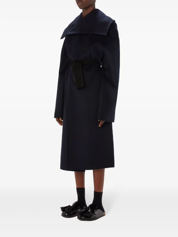J.W.Anderson ネイビー ウール ロングコート AW11 レディース