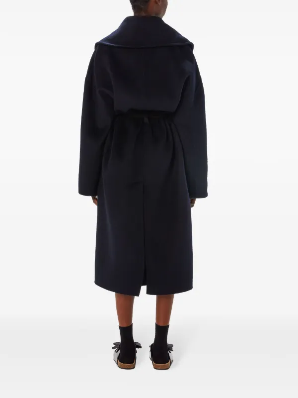 JW ANDERSON ブラックウールコート JW Anderson Belted Wool Coat | Blue | FARFETCH