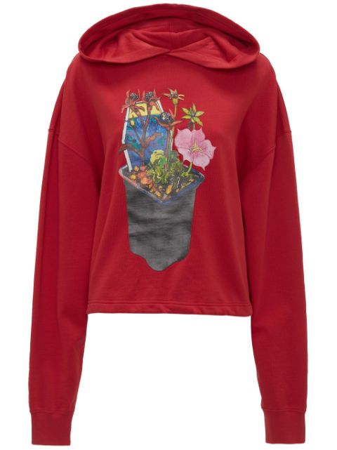 JW Anderson graphic-print organic cotton hoodie Women