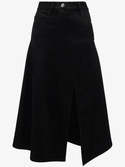 JW Anderson asymmetrisk nederdel med handkerchief-kant