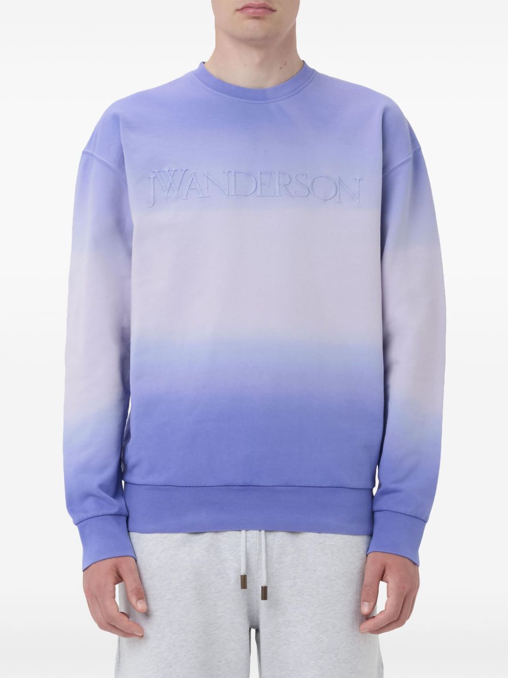 JW Anderson logo-embroidered gradient sweatshirt Men