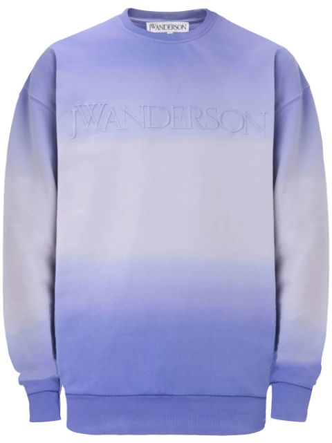 JW Anderson logo-embroidered gradient sweatshirt Men