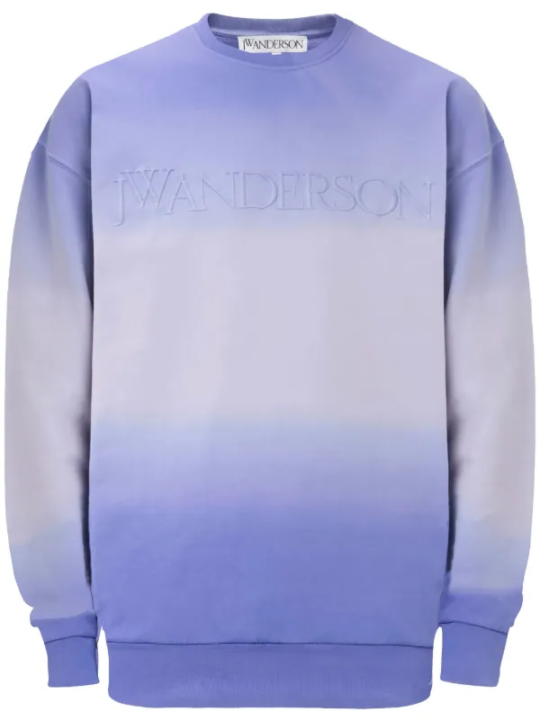 JW Anderson logo embroidered Gradient Sweatshirt Purple FARFETCH AU