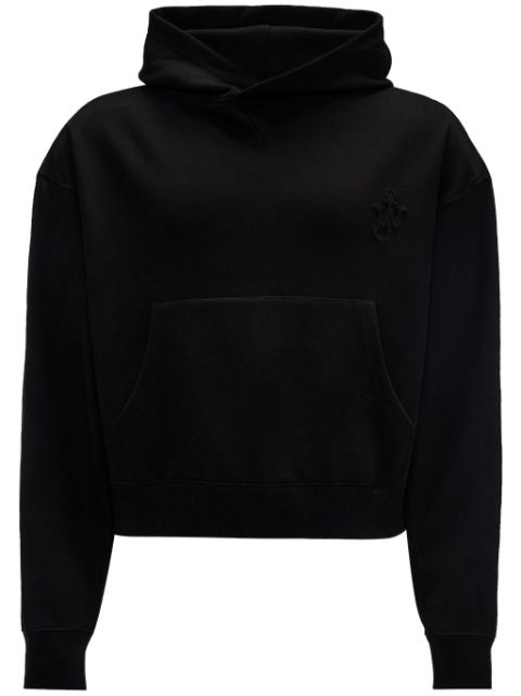 JW Anderson logo-embroidered organic cotton hoodie Women