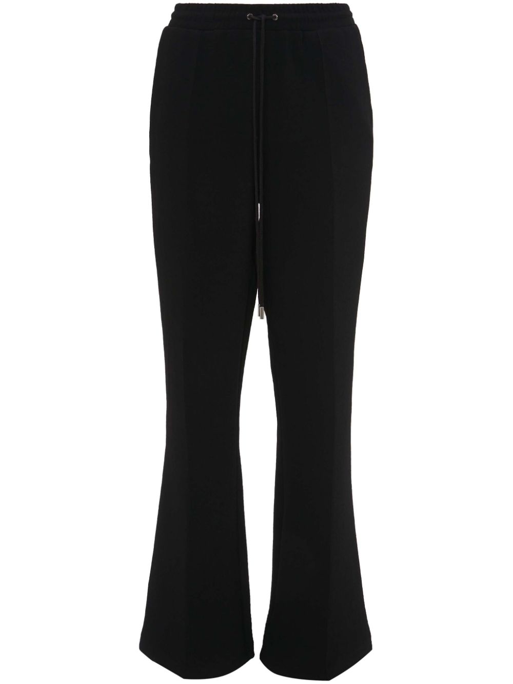 Shop Jw Anderson Slim-cut Flared Track Pants In Black