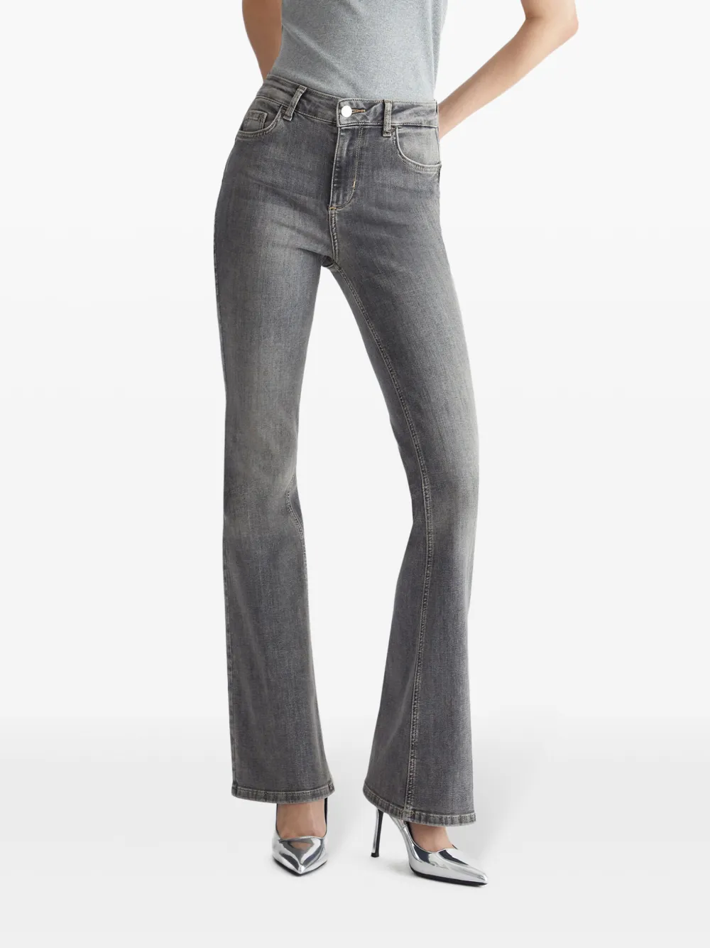LIU JO high-rise flared jeans - Grijs