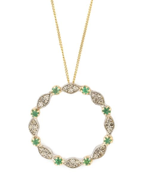 Pascale Monvoisin 9kt yellow gold Ava Nº 2 emerald and diamond necklace