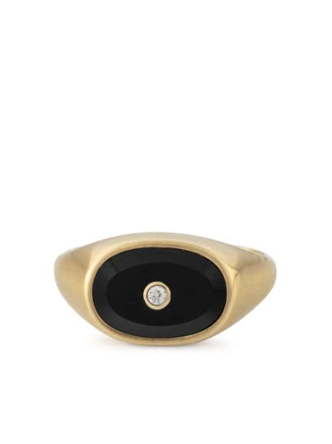 Pascale Monvoisin 9kt yellow gold Orso onyx and diamond ring