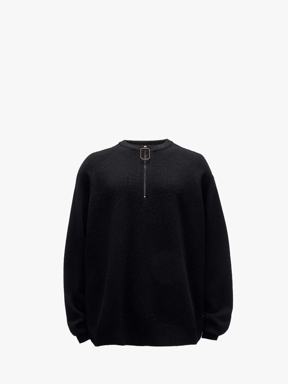 Jw Anderson Half-zip Sweater In Black