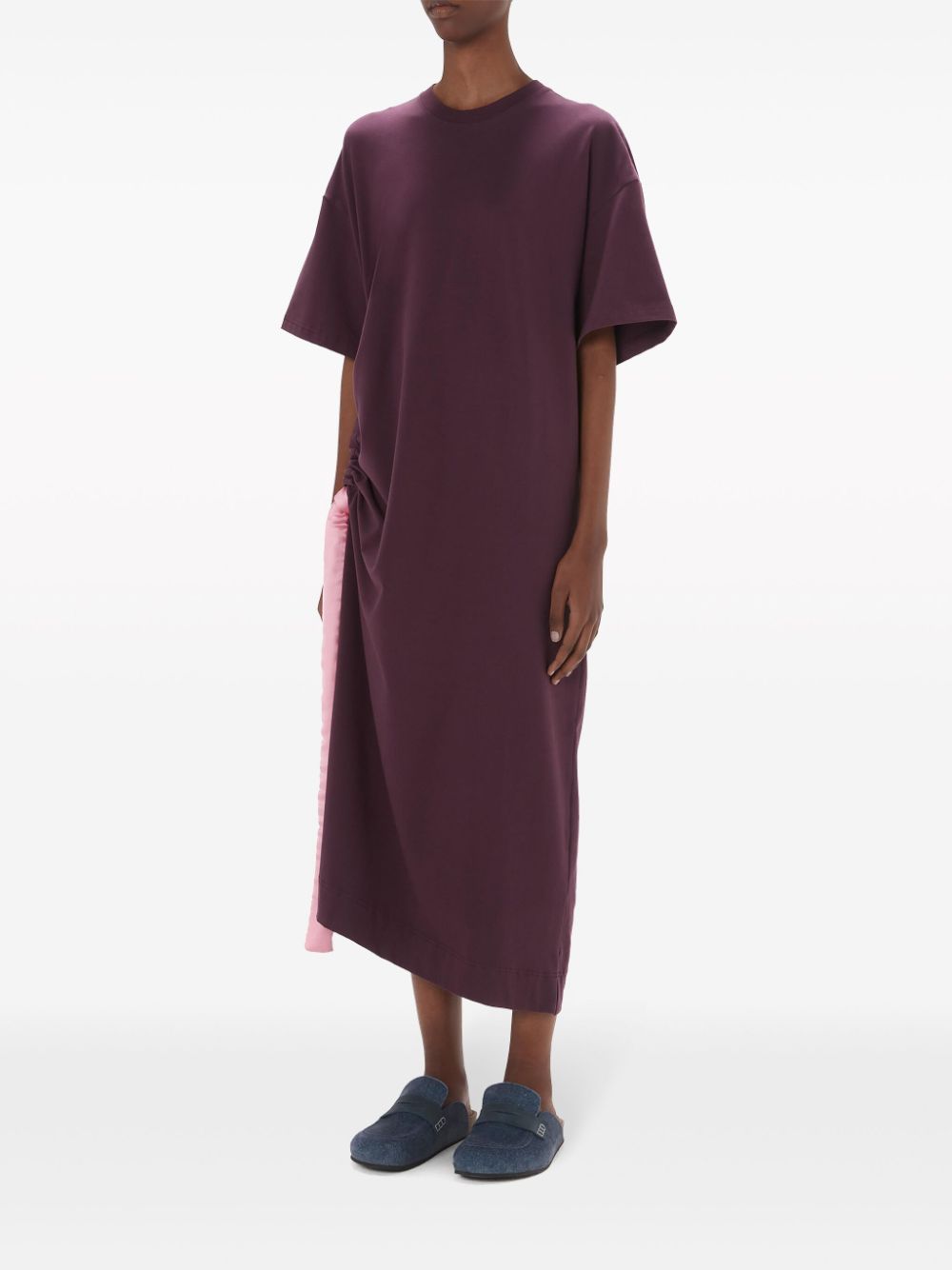 JW ANDERSON SATIN-TIE T-SHIRT DRESS 