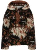JW Anderson faux-fur hooded jacket - Brown