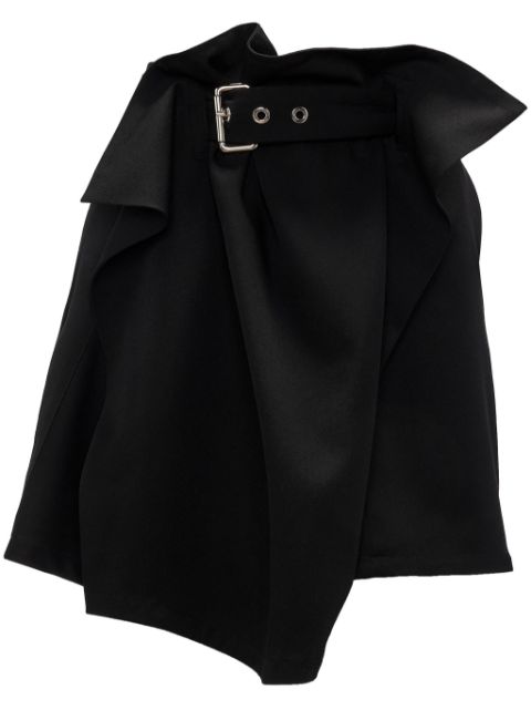 JW Anderson asymmetric draped wool mini skirt