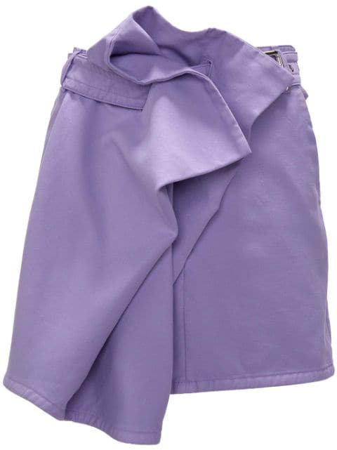 JW Anderson asymmetric draped cotton mini skirt