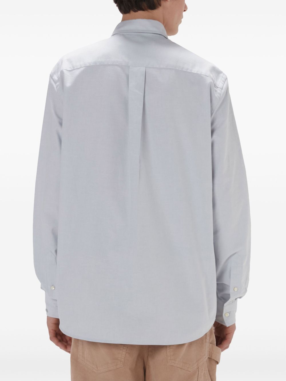 Buy cheap fashion JW Anderson logo-embroidered cotton shirt Men