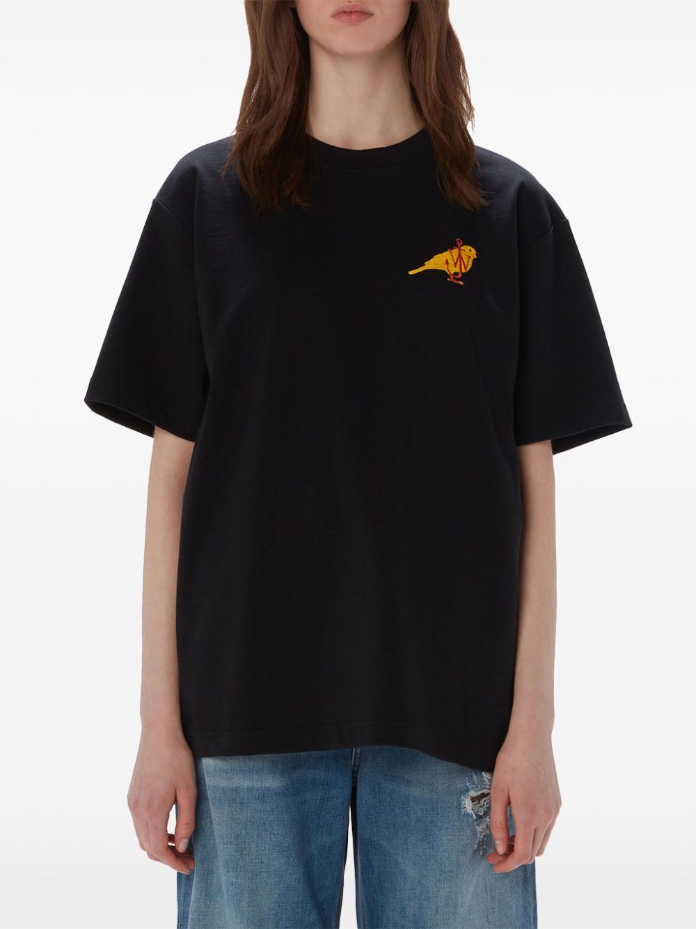 JW Anderson logo-embroidered organic cotton T-shirt Women