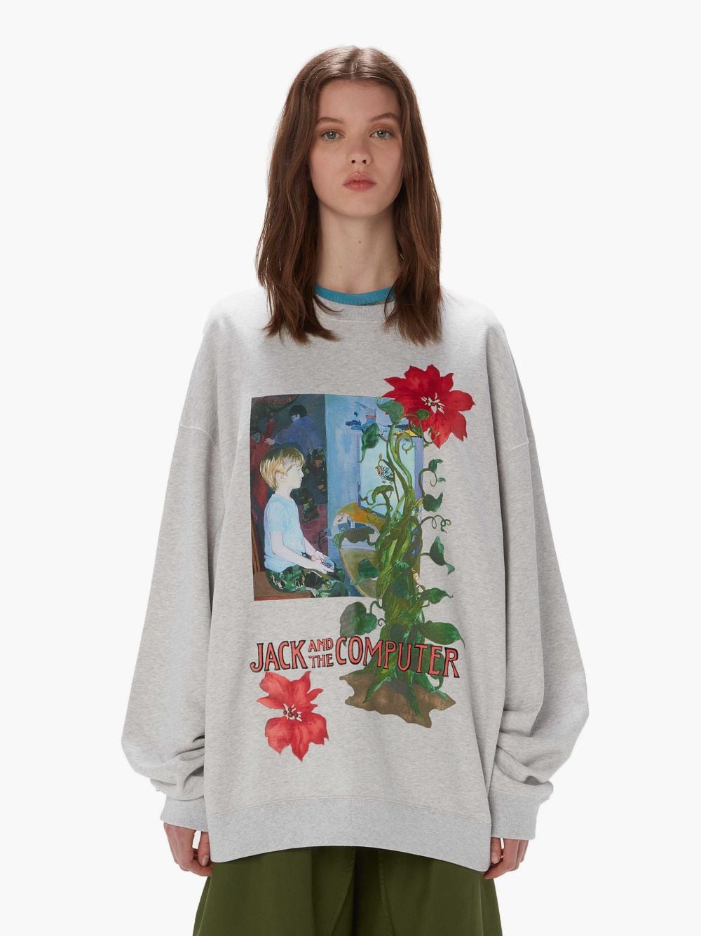 Shop Jw Anderson Sweatshirt With Print In Grey