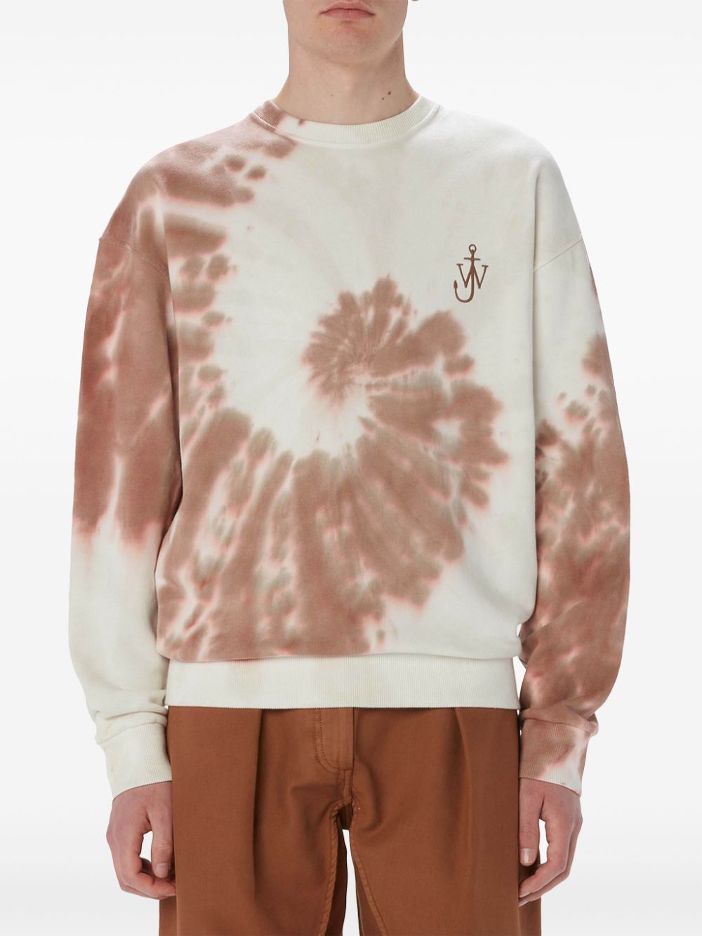 JW Anderson Anchor-logo tie-dye sweatshirt Men