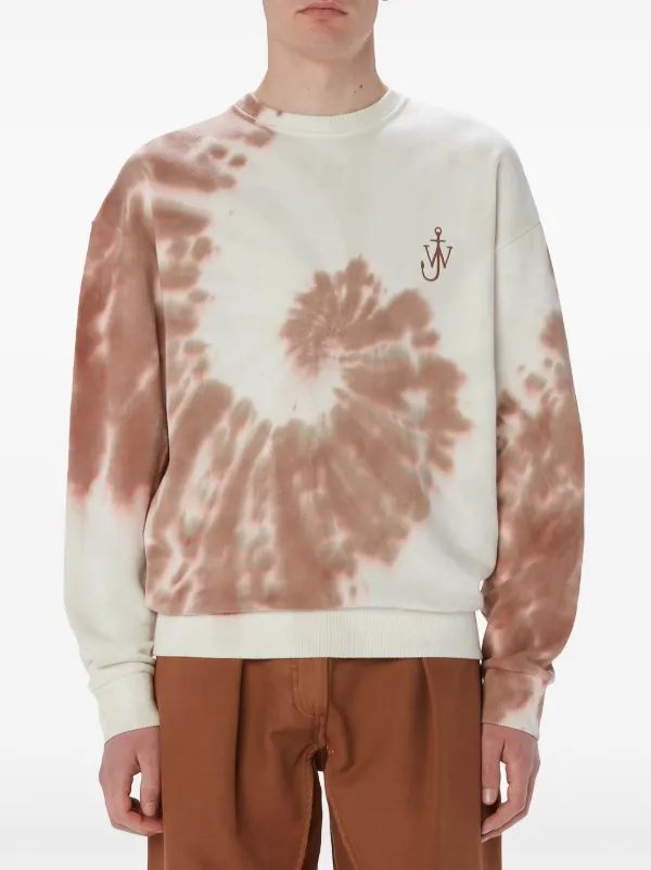 JW Anderson Felpa Con Fantasia Tie Dye Marrone FARFETCH IT