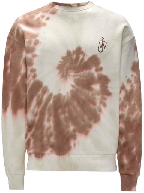 JW Anderson Anchor-logo tie-dye sweatshirt Men