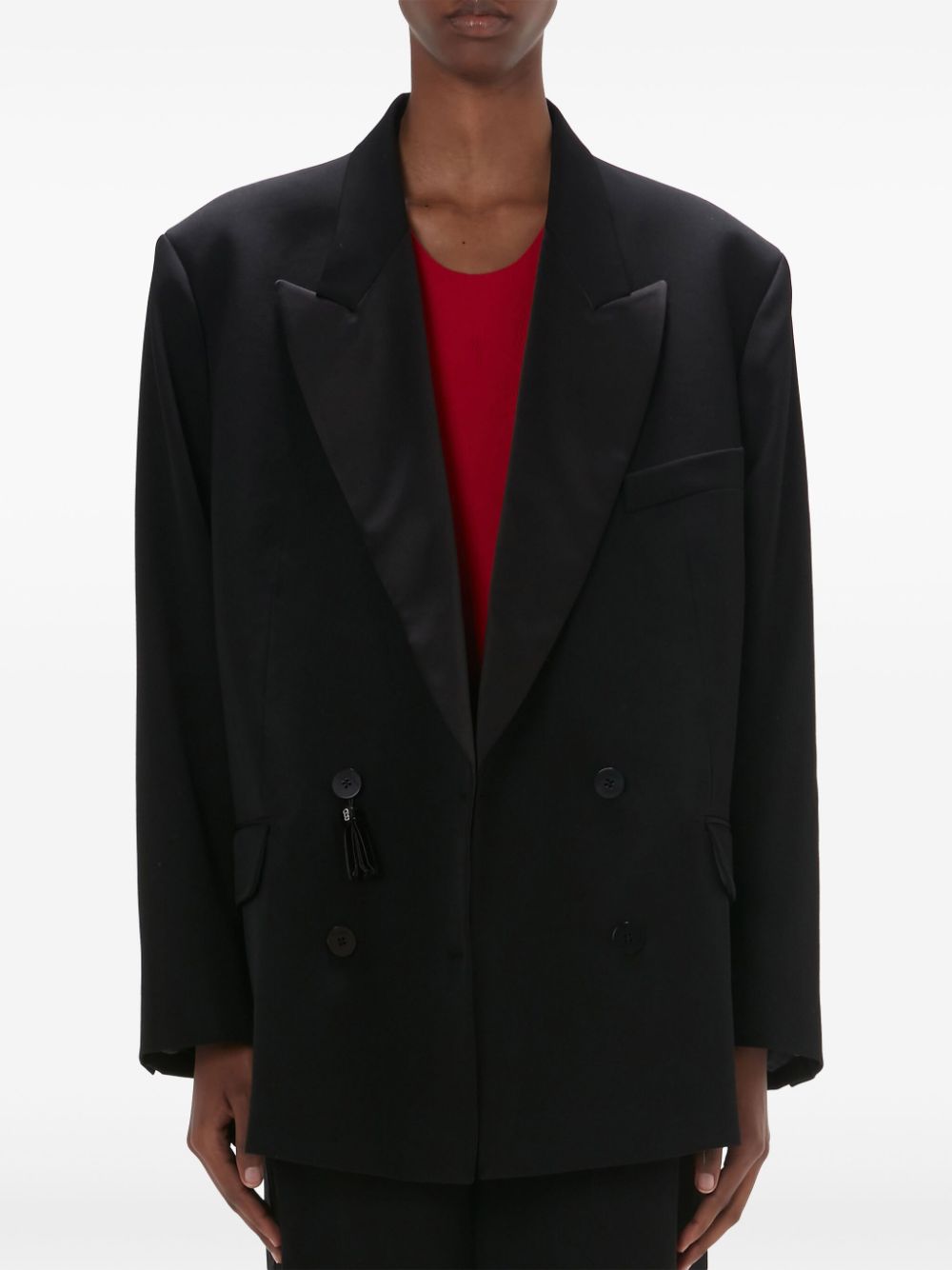 JW Anderson double-breasted contrasting-collar blazer Women